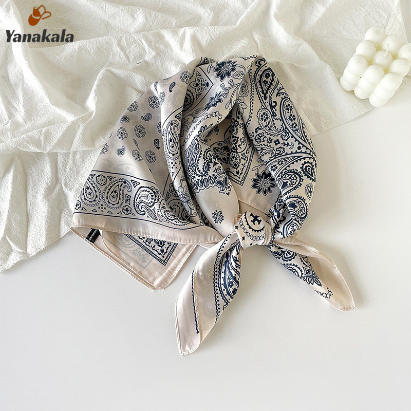 ส่งเร็ว Cashew Flower Small Square Scarf Women Multi-purpose High-end Silk Scarf Scarf-Yanakala ราคา ถูกที่สุด ดีลบีเคเค แกลเลอรีภาพที่ 6