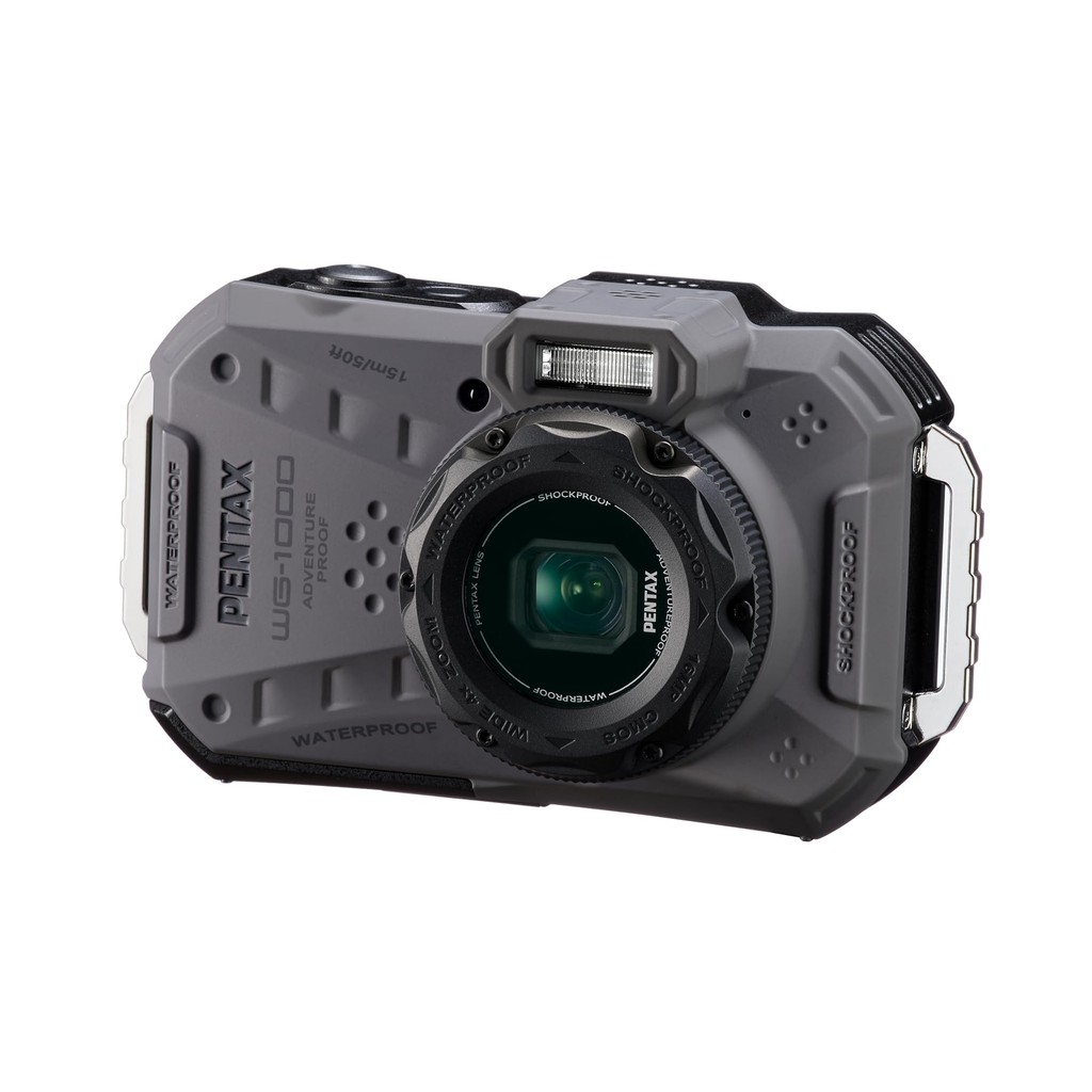 Pentax WG-1000 Gray Waterproof Digital Camera 15m Waterproof (Continuous 1 Hour) 2m Shock Resistant