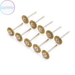 Lightsky 10PCS 22 มม.ล้อลวดทองเหลืองแปรงเครื่องมือขัดสําหรับ Die เครื่องบด Power Rotary TH