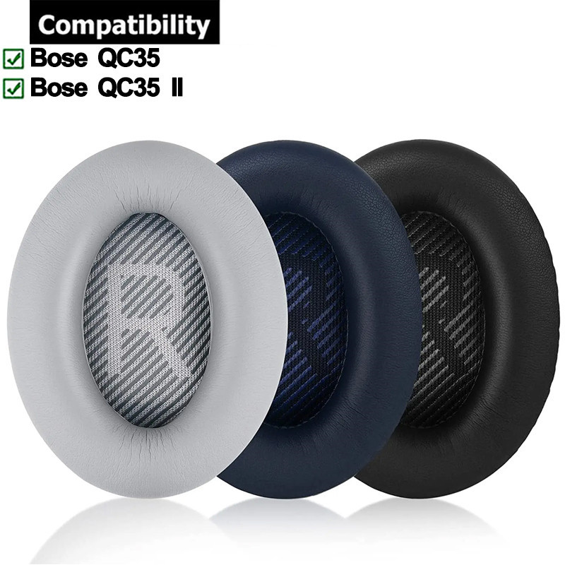 1 คู่แผ่นรองหูฟังสําหรับ Bose QC35 / QC35 II หูฟังแผ่นรองหูฟังฟองน้ําชุดหูฟัง Earmuffs