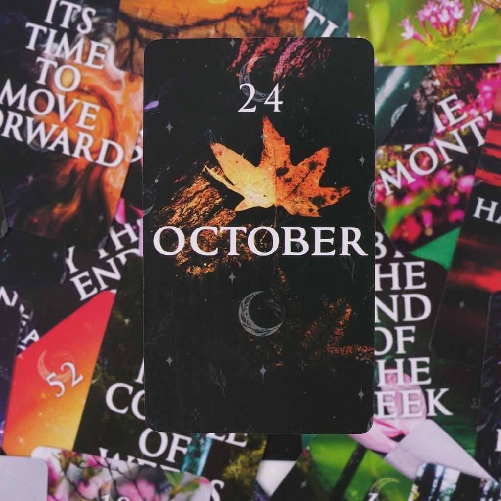 Mystical Moon Oracle การ์ด 60 การ์ด Fate Divination Tarot Deck Family Party Entertainment Fortune-telling เกมกระดาน noath