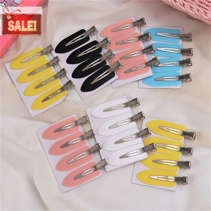 Bl 4 ชิ้น/เซ็ตไม่มีรอยต่อกว้างเรซิ่นโปร่งใส Candy สีคลิปผมปกป้องผมแต่งหน้า Duckbill คลิป A