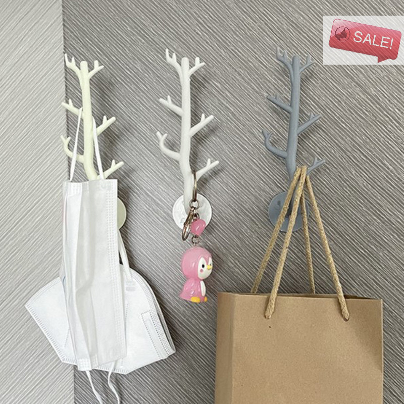 At Nordic ญี่ปุ่นสาขา Hook Wall Decor Key Holder Organizer Storage Sticky Hooks A