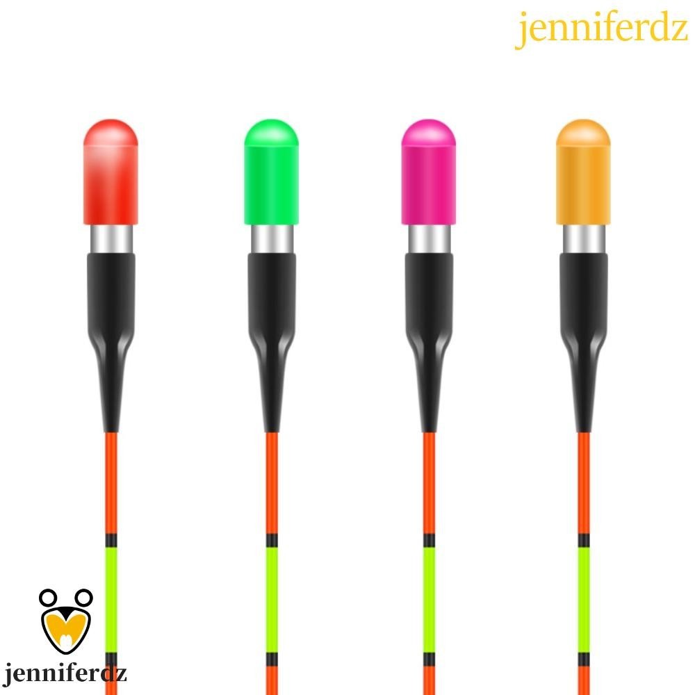 Jenniferdz แท่งไฟอิเล็กทรอนิกส์ LED เรืองแสง กันน้ํา หลากสี สําหรับตกปลากลางคืน 2 ชุด