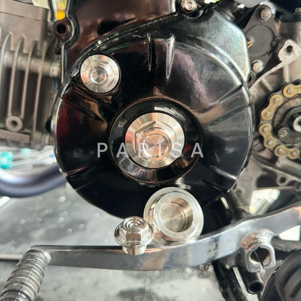 น็อตอุดจานไฟ แบบหลบประคองข้อเหวี่ยง สำหรับ W125(2005-2022) มี2ลาย รถเดิมๆก็ใส่ได้