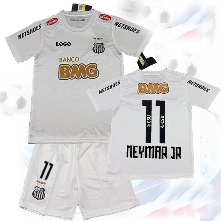 11/12 Santos Jersey เสื้อฟุตบอลย้อนยุคหมายเลข 11 Nemal เสื้อผ้าเด็กชุด Bajia ชุดทีม