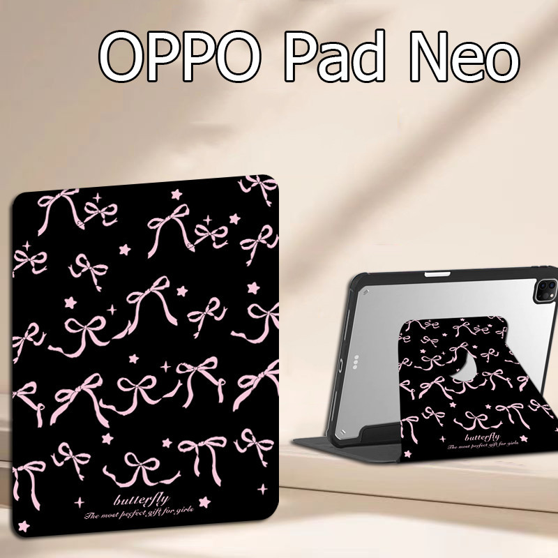 360 °หมุนน่ารูปแบบน่ารักผู้ถือเปลือกป้องกัน OPPO Pad Air2 11.4 นิ้ว สําหรับ  OPPO Pad neo 11.4 นิ้ว เคสย