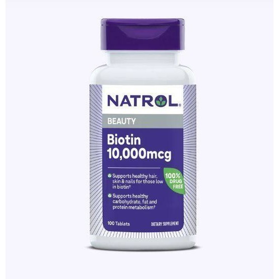 Natrol Biotin 10,000 mcg (100 เม็ด)