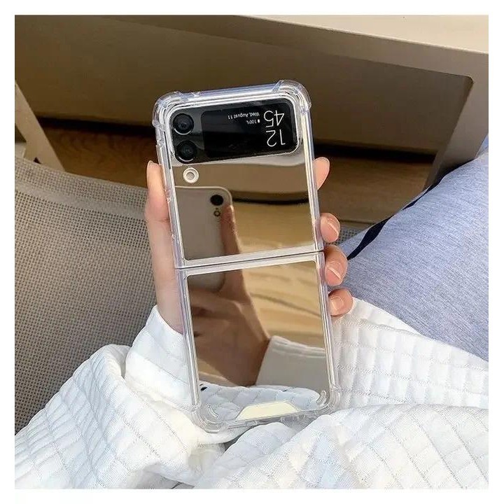SAMSUNG สําหรับsamsung Z Flip5 5g Z Flip6 ZFlip 3 4 กรณีMake UpกระจกหรูหรากันกระแทกสําหรับGalaxy Z Flip 5 6 Flip4 Flip3 Slim Hard Cover