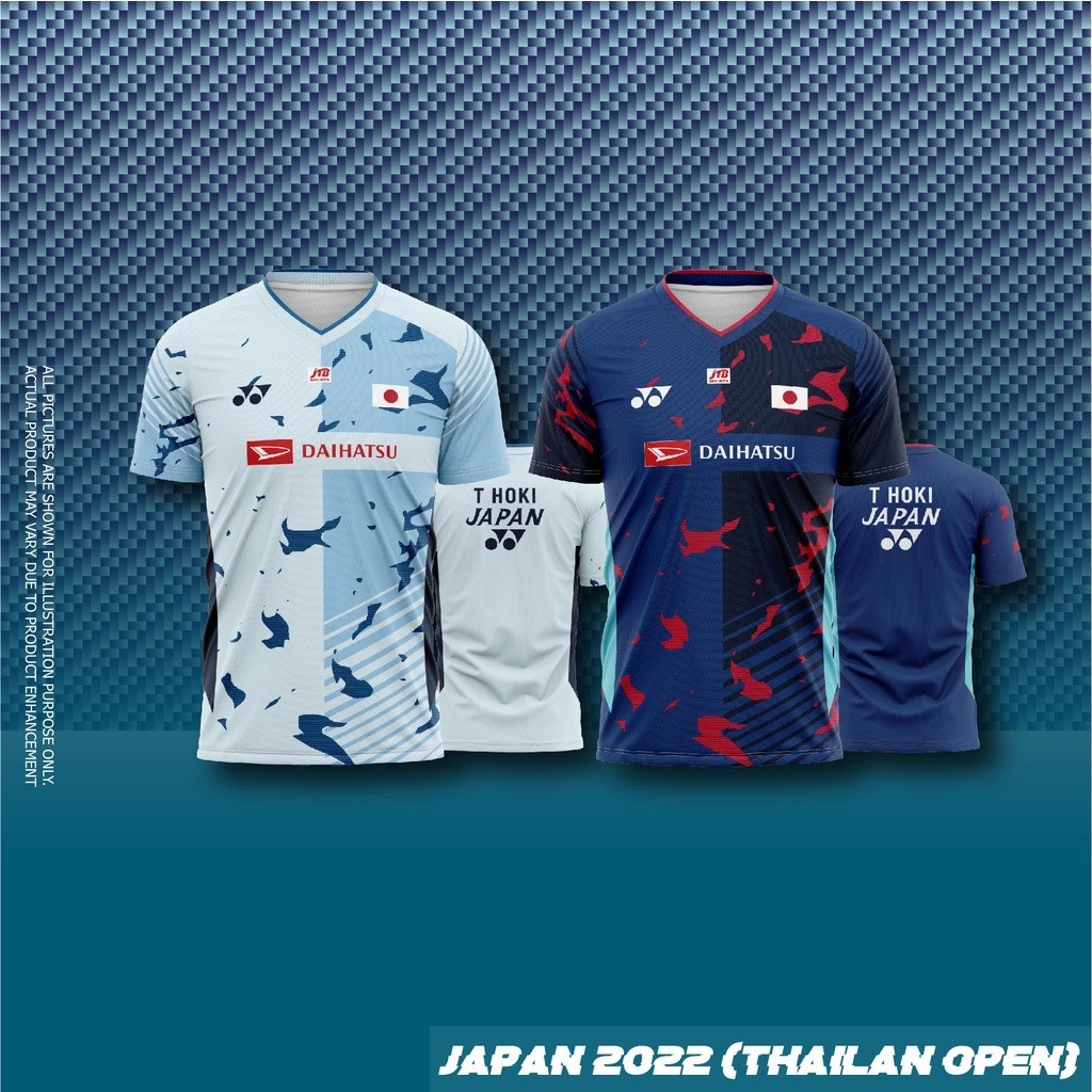 Badminton JERSEY JAPAN, เสื้อแบดมินตันญี่ปุ่น THAILAND เปิด (2022)