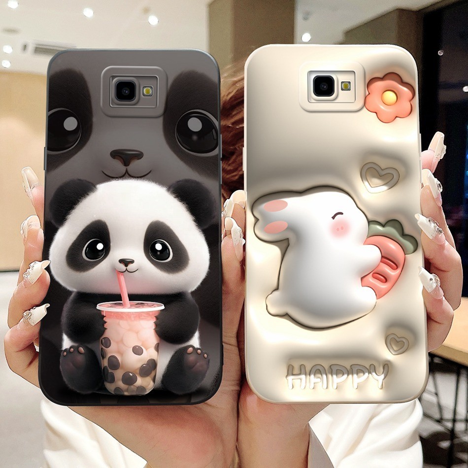 Samsung Galaxy J4+ (J4 Plus) / J4 Core Lens Protective Casing SamsungJ4+ J4Plus J4core SM-J415F J410F Cute Panda Rabbit Cartoon Soft Silicone TPU Phone Case