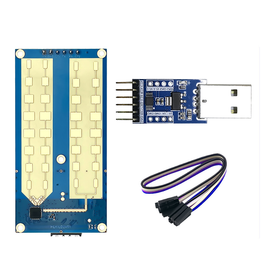 JMT LD2451 24G 250MHz Sweep Bandwidth Vehicle Range & Speed Millimetre Wave Radar Module สําหรับโมดูลเซ็นเซอร์ตรวจสอบเครื่องปรับอากาศรถยนต์