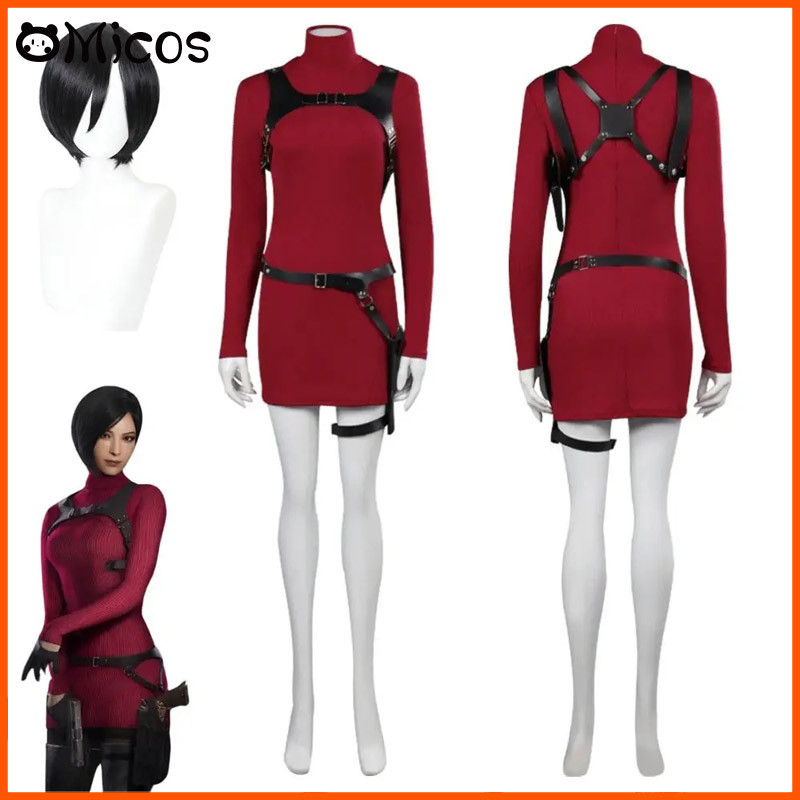 หญิง Resident 4 Ada Wong คอสเพลย์เครื่องแต่งกาย Evil ชุดกระเป๋าฮาโลวีน Carnival Disguise ชุดสําหรับผู้ใหญ่ผู้หญิงหญิง
