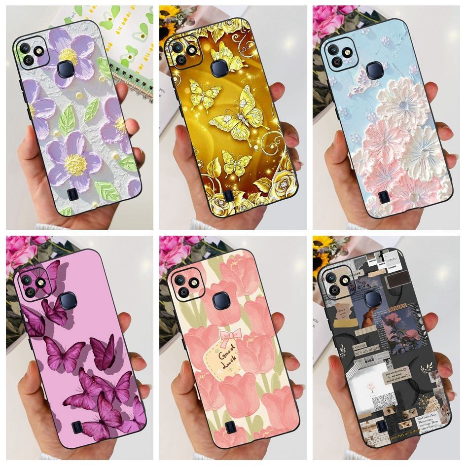 สําหรับ Infinix Smart HD 2021 ปลอก X612B X612 นุ่มแฟชั่นดอกไม้ผีเสื้อเคสโทรศัพท์สําหรับ Infinix Smar