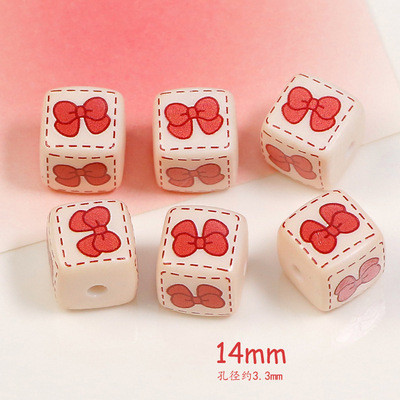 10ชิ้น/เซ็ตสีแดงชุด14มิลลิเมตรสุ่มผสมลูกปัดสําหรับ ทําเอง แฮนด์เมดสร้อยข้อมือสร้อยคอวัสดุอุปกรณ์เสริม - รูปที่ 6