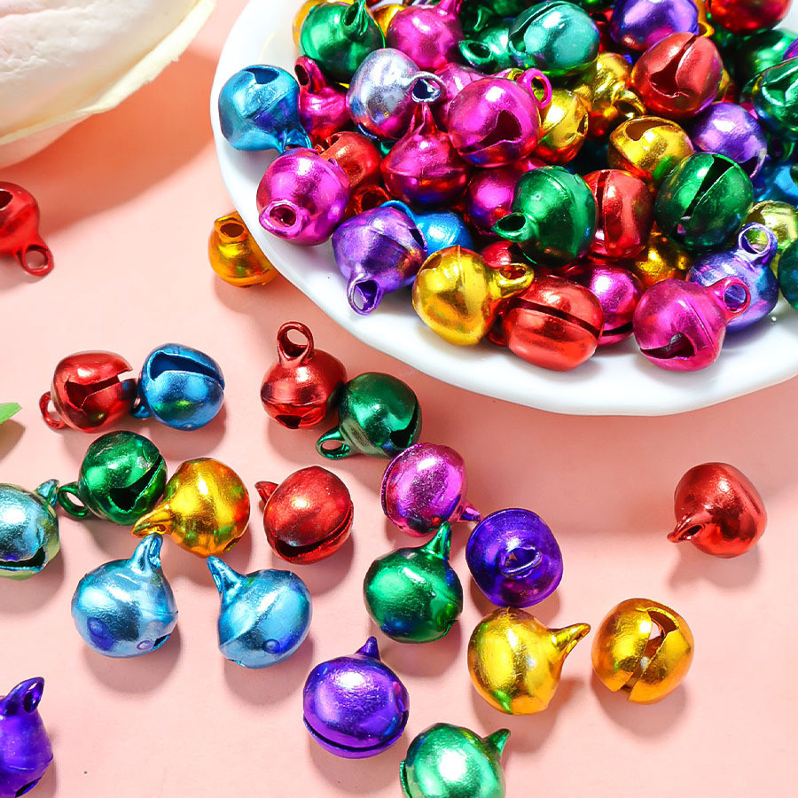 20-50 ชิ้นคริสต์มาส Jingle Bells จี้เหล็กลูกปัดหลวม DIY เครื่องประดับอุปกรณ์เสริมสร้อยข้อมือวัสดุตกแต่ง