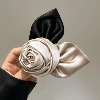 Elegant เกาหลี 3D Rose ดอกไม้ Hairpin กิ๊บติดผม Headwear เครื่องประดับผมสําหรับสาวหวาน