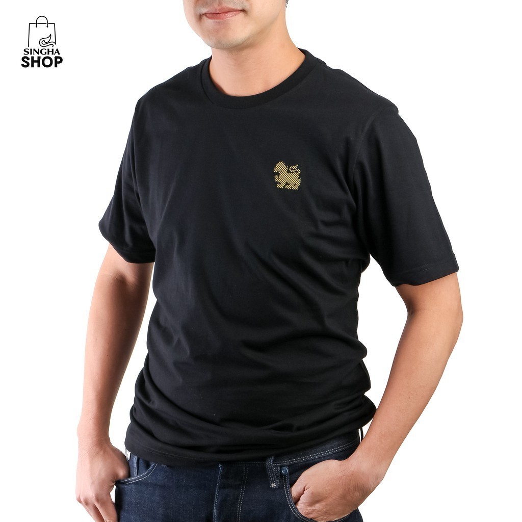 SINGHA SHOP เสื้อยืดคอกลม SINGHA STRIPE S-5XL