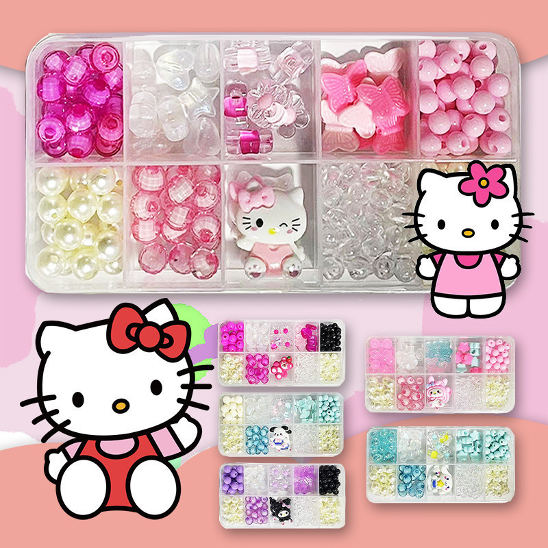 ประดับด้วยลูกปัดมือ DIY ชุดลูกปัด ร้อยลูกปัด diy Sanrio ชุดร้อยลูกปัด เครื่องประดับDIY ชุดหัดร้อยลูกปัด - รูปที่ 5