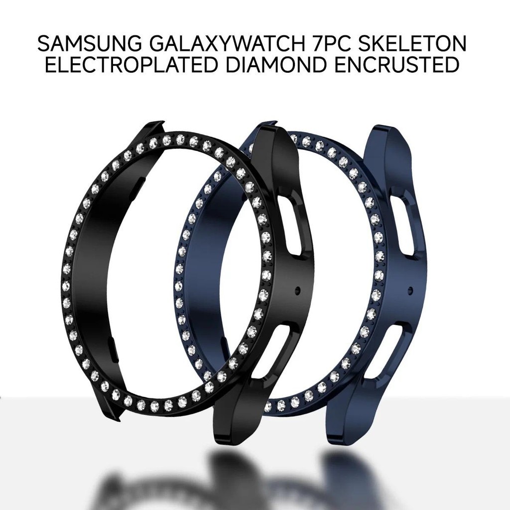 Diamond Bling สําหรับ Samsung Galaxy Watch 7 40 มม.44 มม.Hollow Electroplate Protector สําหรับ Galaxy Watch 6 44/40 มม.PC กันชน - รูปที่ 2