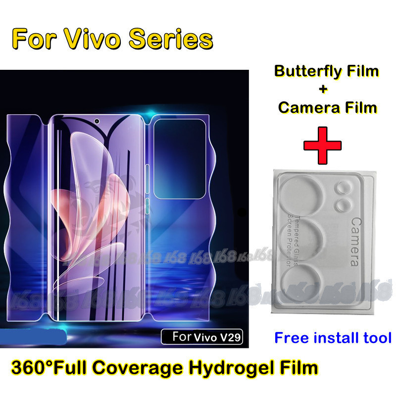 Vivo V29 V30 V27 5G Vivo V30 V30 Pro ฟิล์มไฮโดรเจล กันรอยหน้าจอ 360 องศา สําหรับ