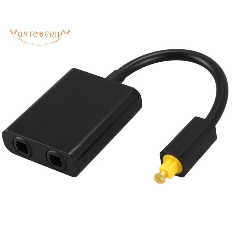 🔥Digital Spdif Optical Audio Splitter 2 Way Toslink Splitter Adapter 1 Input 2 Output SPDIF Optical Cable Splitter Hub