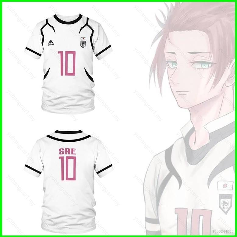 Yb Blue Lock Itoshi Sae เบอร์ 10 ผ้าคอสเพลย์ 3D ฤดูร้อนเสื้อยืดอะนิเมะแขนสั้น Top บทบาทเล่น