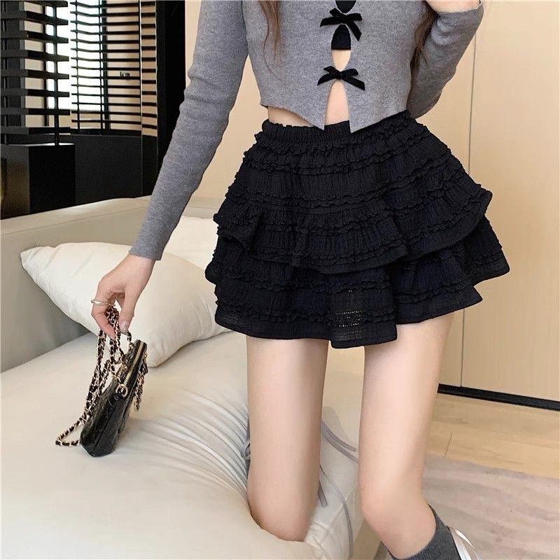 2-LAYER SHORT SKIRT*