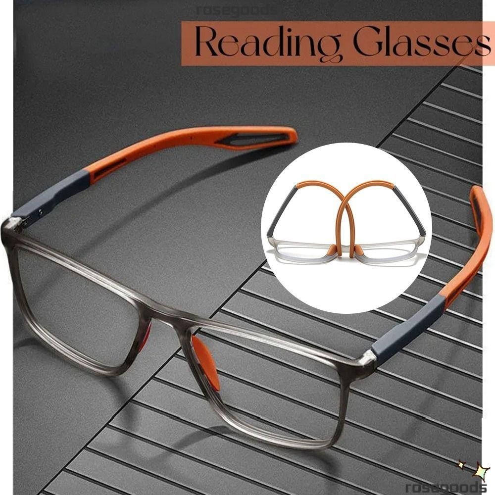 Rose Anti-Blue Light แว่นตาอ่านหนังสือ, Ultralight Blue Blocking แว่นตาสแควร์,แบบพกพา Eye Protection กีฬา PC สายตายาวแว่นตาผู้ชายผู้หญิง