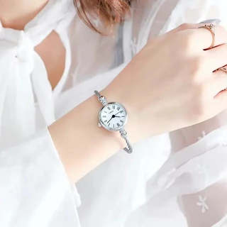 Minimalist Sleek Open Link Bracelet นาฬิกาควอตซ์สํานักงานสวมใส่ทุกวันสําหรับผู้หญิง