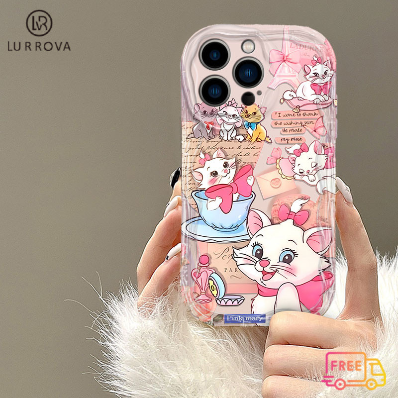 กรณีโทรศัพท์ VIVO V30 5G V29 S1 V27 5G V27 Pro V27E V25 V25E V23 V23E V15 V20 Pro ถ้วยน้ำชาแมรี่แมวกันกระแทกกรณีโทรศัพท์ TPU
