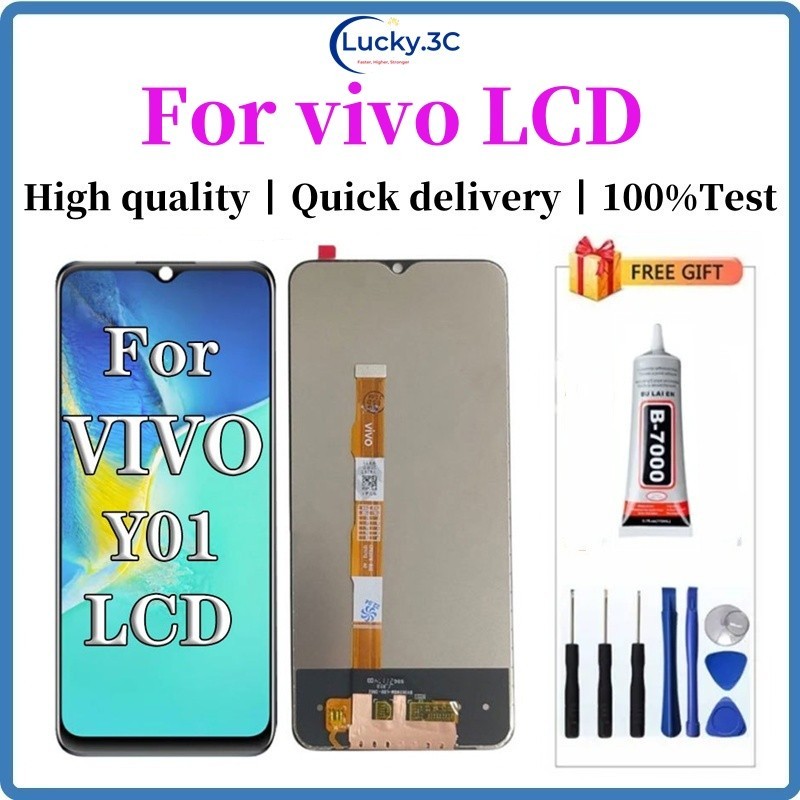 สําหรับ VIVO Y01 หน้าจอสัมผัส LCD เปลี่ยนจอแสดงผล LCD