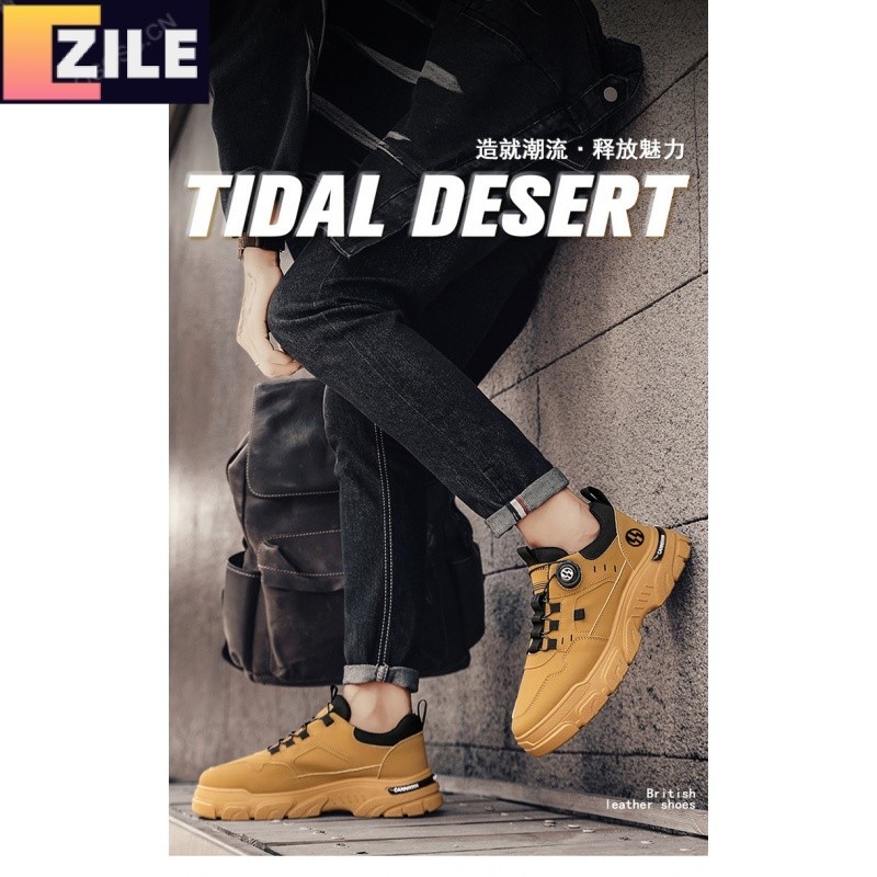 รองเท้าผู้ชายbreathable Workwearรองเท้าผู้ชายรองเท้าผ้าใบลําลองหนาSoled