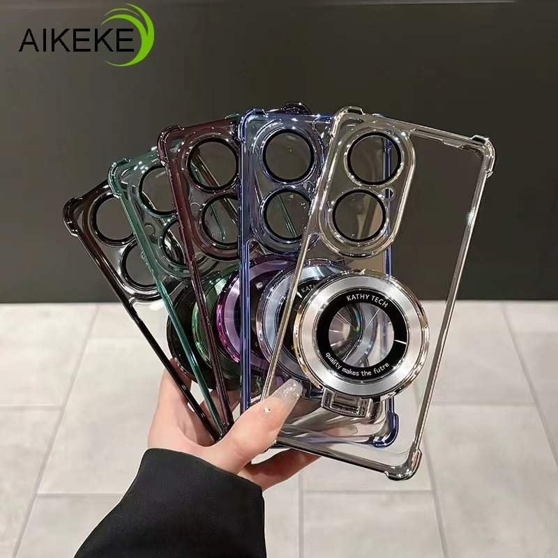 สําหรับoppo A77 A57 A58 A58X A78 A97 5G 2022 A58 A74 A78 4G A7 A5S A12 F11 เคสโทรศัพท์ผู้ถือแม่เหล็กถุงลมนิรภัยกันกระแทกCamเลนส์ป้องกันฟิล์มปลอกปกหลัง