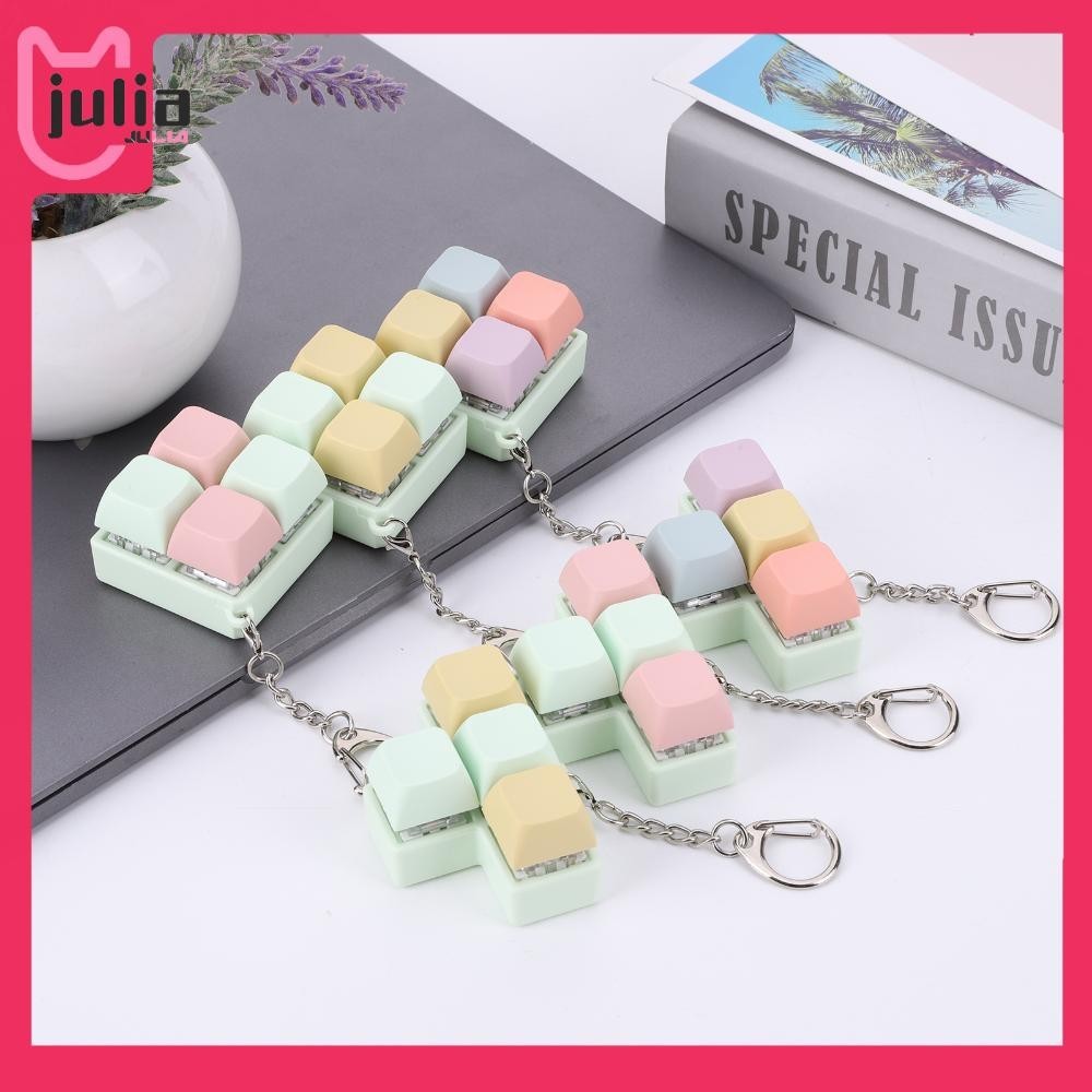 [Julia1.th] คีย์บอร์ด Fidget Toy 4 คีย์ความเครียดบรรเทาคีย์บอร์ดแบบกลไกแกนเครื่องทดสอบ