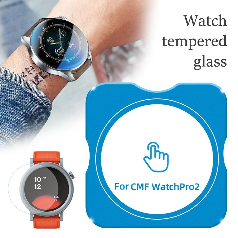กระจกนิรภัยป้องกันสําหรับ CMF Watch Pro 2 ตัวป้องกันหน้าจอป้องกันรอยขีดข่วนฟิล์มกระจกนิรภัย