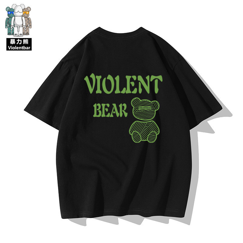 [พร้อมส่ง]【Violent Bear】Official upgrade 250 grams heavy Xin เสื้อกีฬา ใส่สบายๆ สีขาว หนาๆ สินค้ามาใ