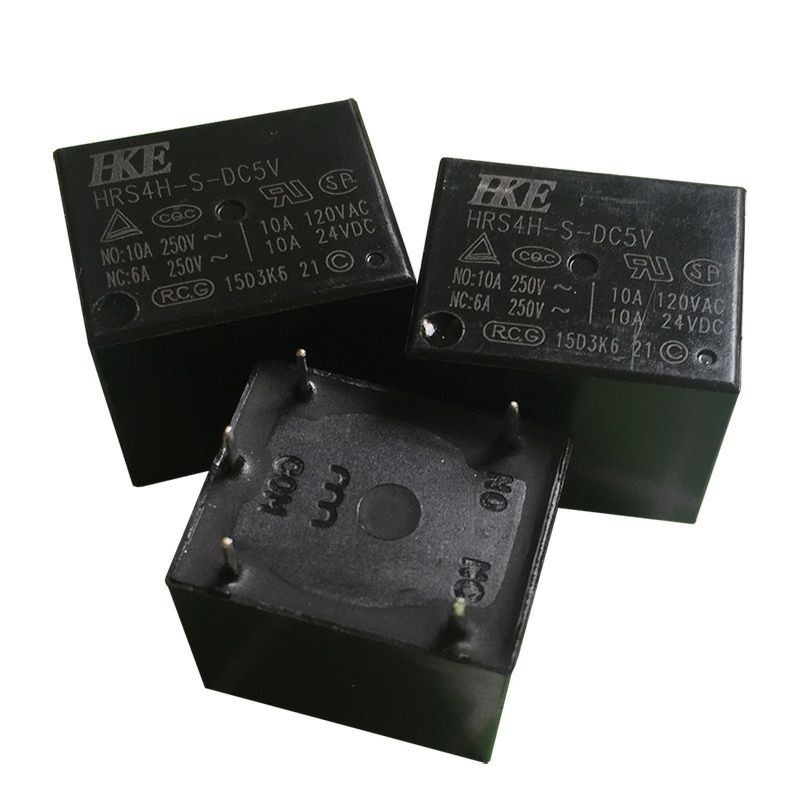 HRS4H-S-DC  24V 12V 6V 9V 5ขา รีเลย์ Relay  รีเลย์ 5ขา 10A  ขาลงปริ้น ขนาด 15x18x15 มิล มี 3V 5V 6V 