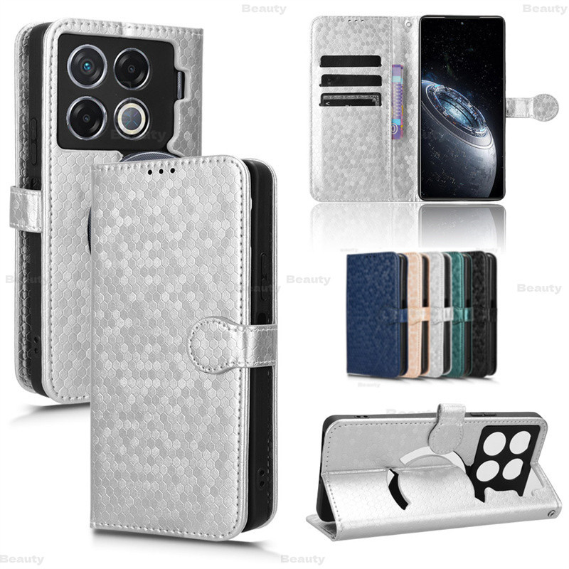 สําหรับ Infinix GT 20 Pro 5G ฝาครอบโทรศัพท์ Infinix GT 30Pro Smart10 Plus ปลอก X6871 หรูหราเรียบรูปแบบ Polka Dot Flip Case PU กระเป๋าสตางค์หนังช่องใส่การ์ดกันกระแทกกรณี Shell