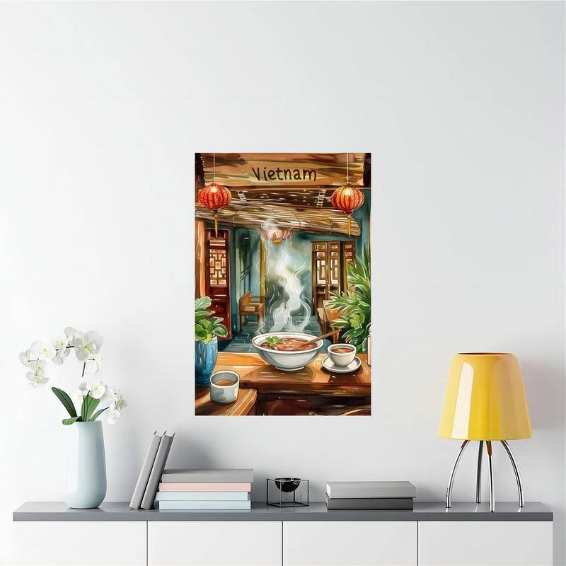 ครัวเวียดนามพิมพ์สีน้ํา | ของขวัญท่องเที่ยวเวียดนาม | อาหาร Wall Art | |โฮ | ตกแต่งร้านอาหาร | โปสเตอร์ทําอาหาร | เอเชีย|ไม่มีกรอบ โปสเตอร์