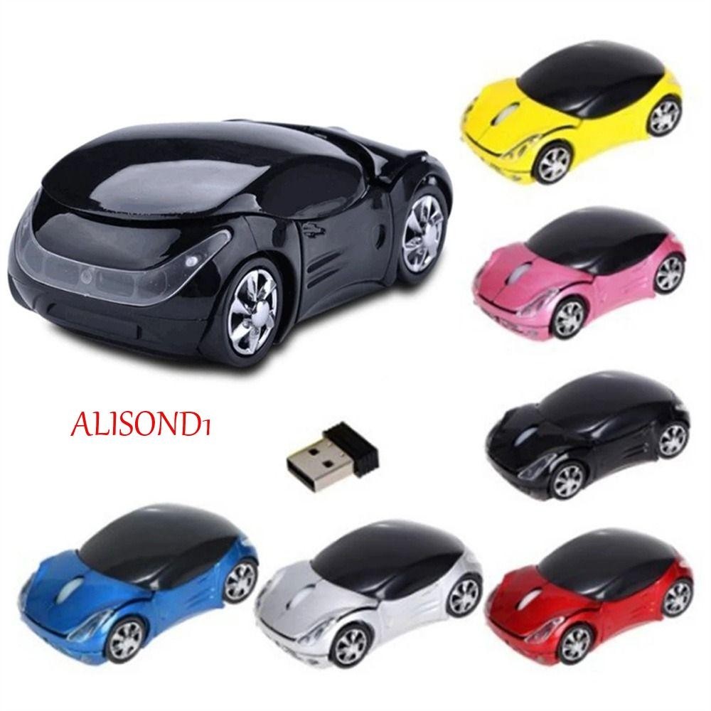 Alisond1 เมาส์ไร้สายแล็ปท็อปสําหรับ PC รถรูป 2.4GHz เกมเม้าส์ USB Scroll เมาส์คอมพิวเตอร์