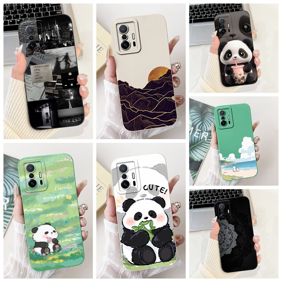 เคส Xiaomi 11T 11TPro ความงามแฟชั่นน่ารัก Panda ทาสีฝาหลัง Xiaomi 11T Pro เคสโทรศัพท์
