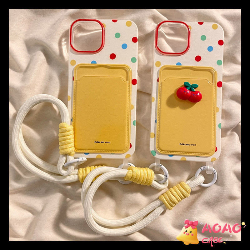 เชอร์รี่สร้างสรรค์หวาน เคสไอโฟน 11 15 13 14 12 Pro Max 7Plus XR 8 14 Plus X XS Max SE 2020
