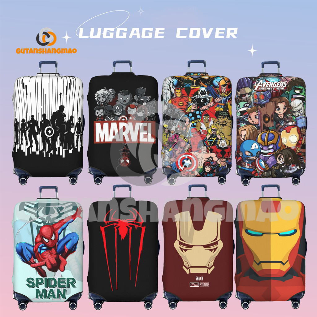 Marvel ผ้าคลุมกระเป๋าเดินทาง ผ้าคลุมกระเป๋าเดินทางแบบซักได้ ผ้าคลุมกระเป๋าเดินทางกันฝุ่น
