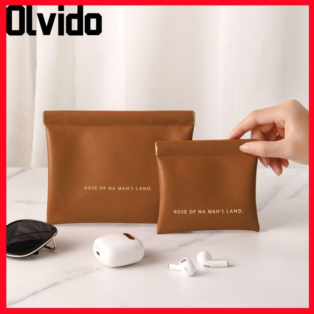 กระเป๋าแต่งหน้าลิปสติก OLVIDO, กระเป๋าจัดระเบียบเครื่องสําอาง PU ขนาดเล็ก, แฟชั่น Simple Portable Travel Key กระเป๋าใบเล็กผู้หญิงหญิง