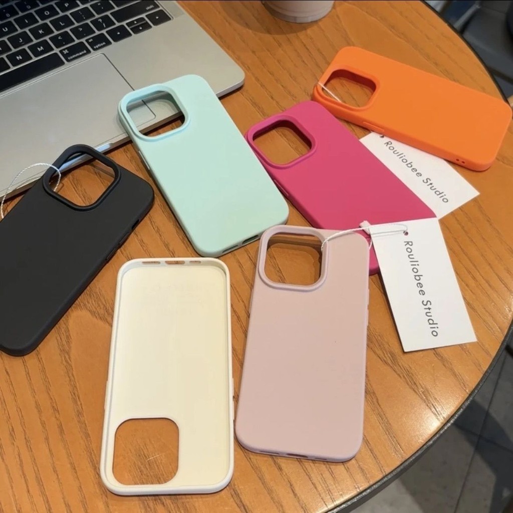 Iphone Simple สีสันสําหรับ Apple 15Promax เคสโทรศัพท์ IPhone14plus Creative 13Pro Niche ทนต่อการตก 12 บุคลิกภาพ 11promax ลิ้นจี่ Xs แฟชั่น 7/8 Plus