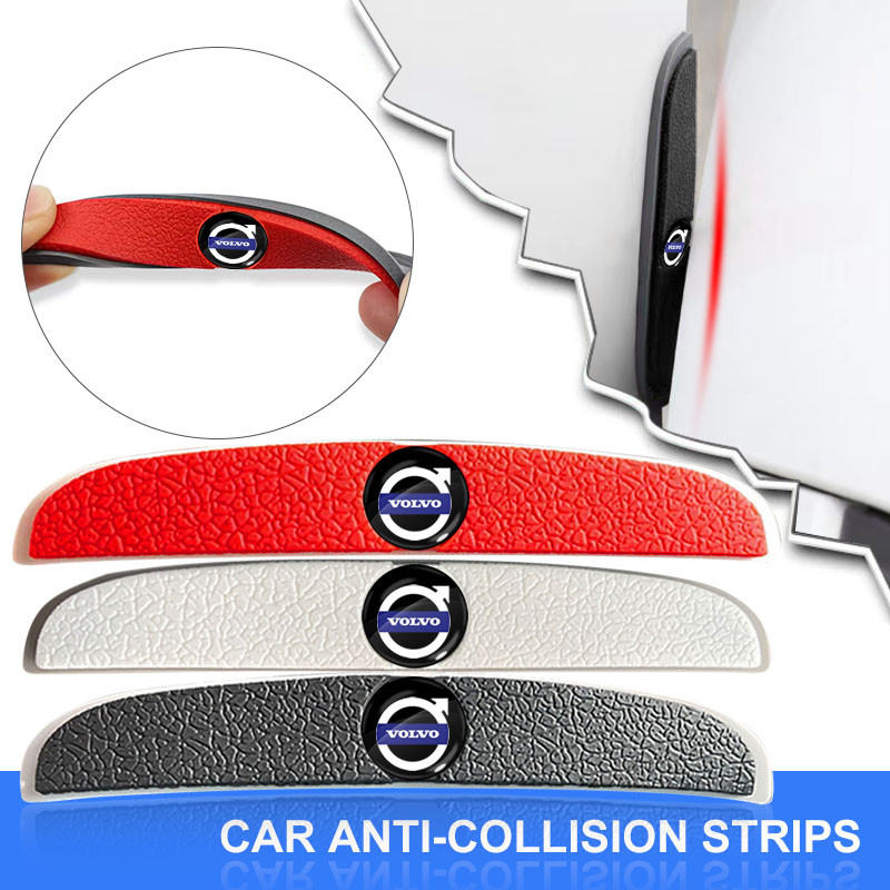4pcs ยางประตูรถ Anti-Collision สติกเกอร์สัญลักษณ์กันชนสําหรับ Volvo C40 S60 S90 XC40 XC60 XC90 V60 V