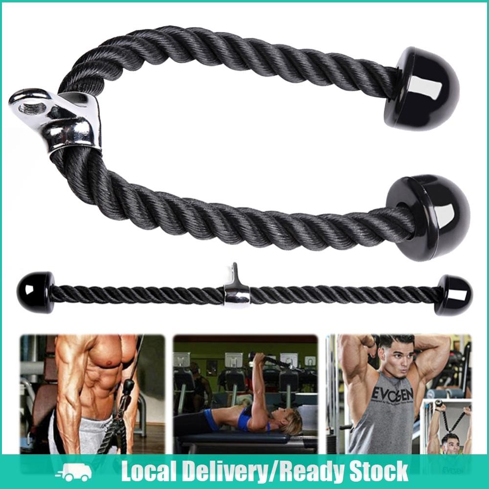 [จัดส่งในพื้นที่] Tricep Pull Down Rope Heavy Duty Nylon Push Pull Down Cord for Home Gym