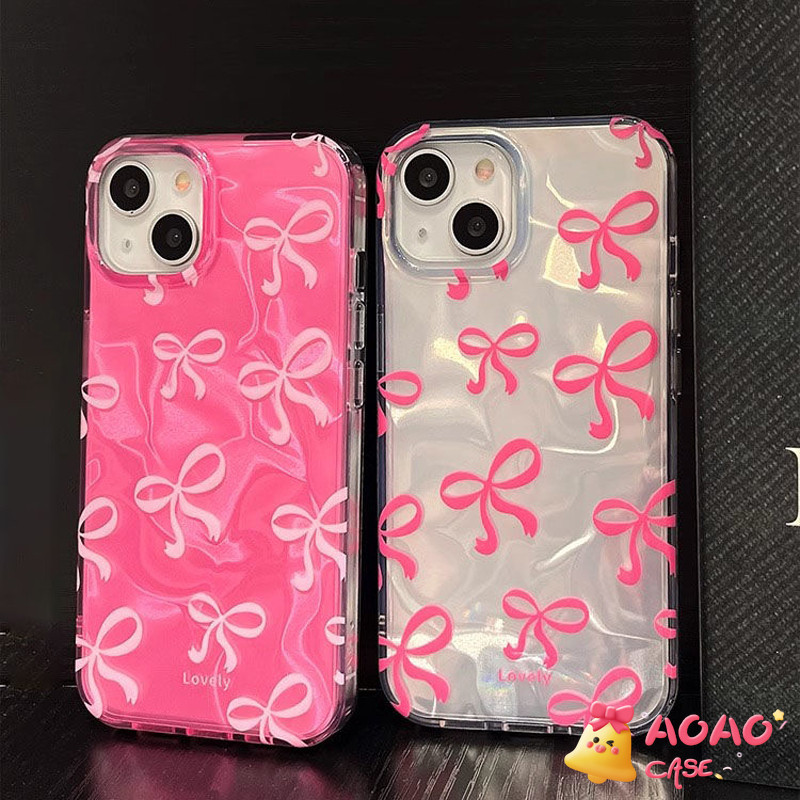 น่ารักน่ารักโรแมนติกโบว์นุ่ม เคสไอโฟน 16 15 11 13 14 12 Pro Max 16Plus 7Plus 16 14 8 15 Plus X XS XR Max SE 2022