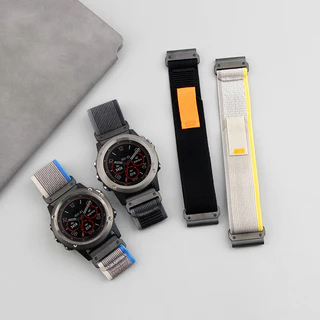 สายรัดข้อมือไนลอนทอ Garmin Quick Fit สําหรับ Garmin Fenix 7 6 5 plus 7X 6X 5X Instinct 2 Forerunner 935 945 965 955 745 Quatix 5 Descent mk1 mk2 Approach s62 s62 s70